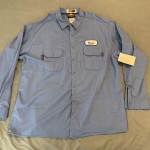 Steelguard Essentials FR Shirt Mens 4XLR Light Blue Flame‎ Resistant Work